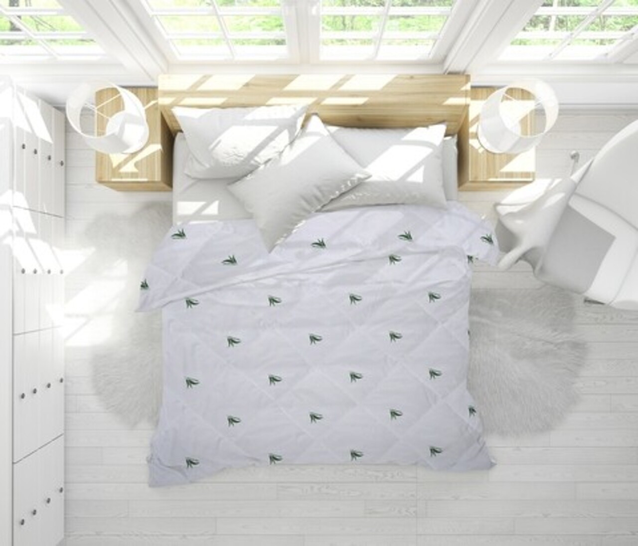 Pilota Eucalyptus Sense microfibra matlasata, 200x220 cm, 250g/mp - imagine 4